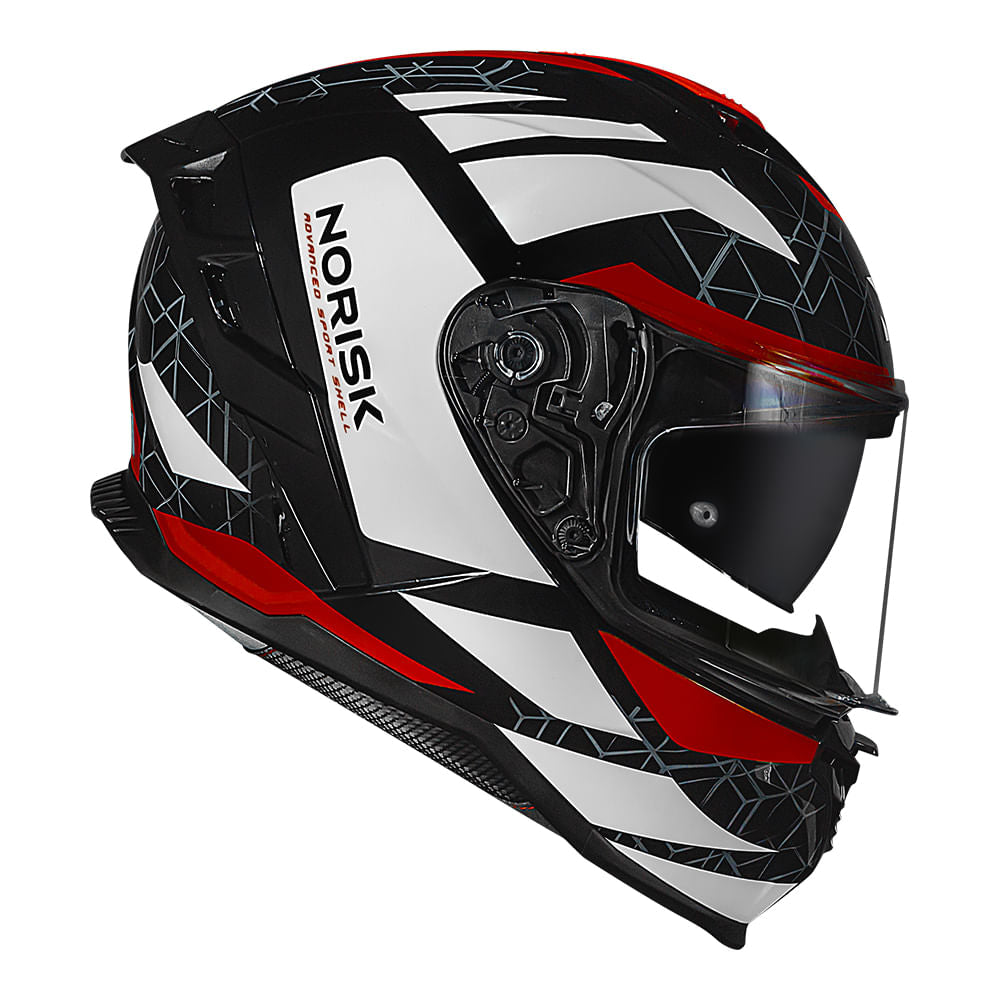 Capacete Norisk Strada II Evoque Vermelho Preto Acabamento Fosco Segurança