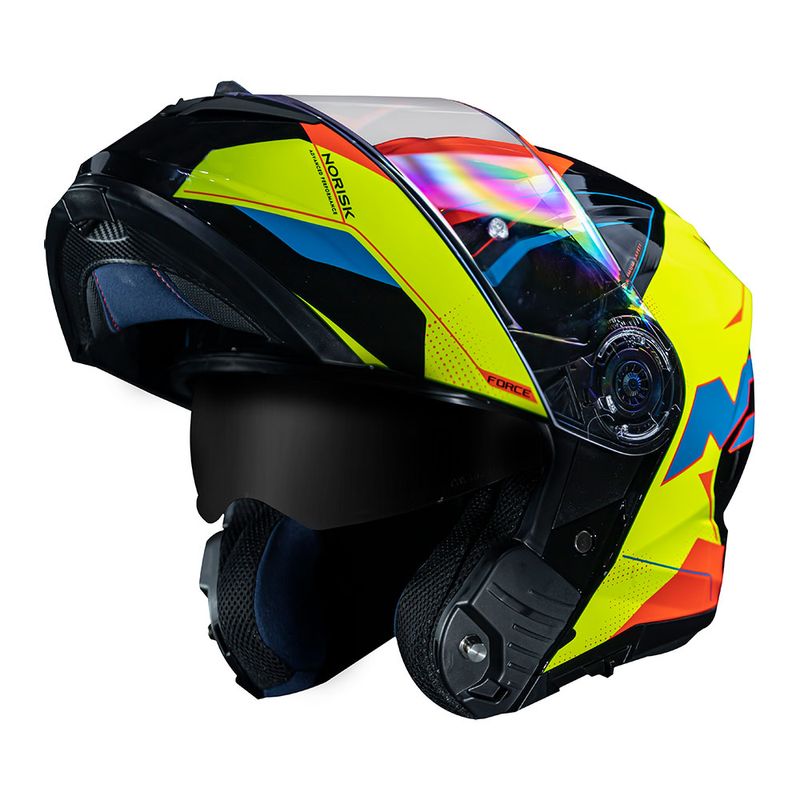 Capacete Norisk Force Quantum Amarelo Full Face com Sistema Micrométrico