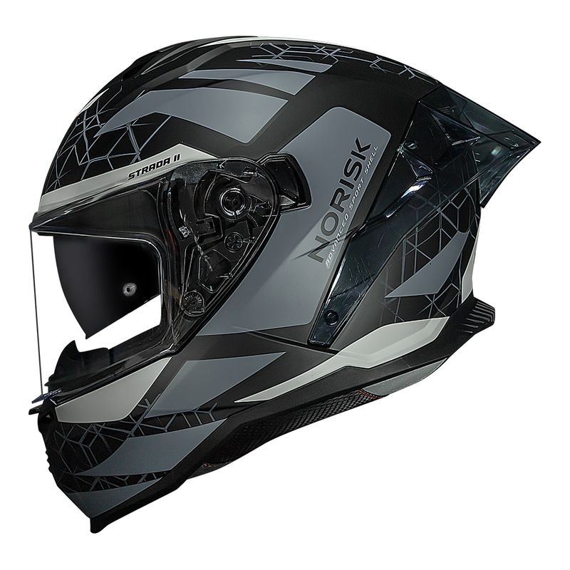 Capacete Norisk Strada II Evoque Cinza Fosco Preto