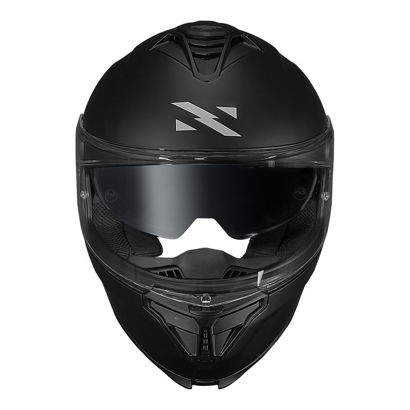 Capacete Norisk Strada II Monocolor Preto Fosco com Visor Fumê Escuro e Sistema de Ventilação