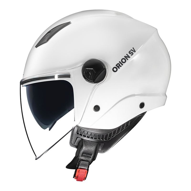 Capacete Norisk Orion SV Monocolor Branco com Óculos Internos e Design Aerodinâmico