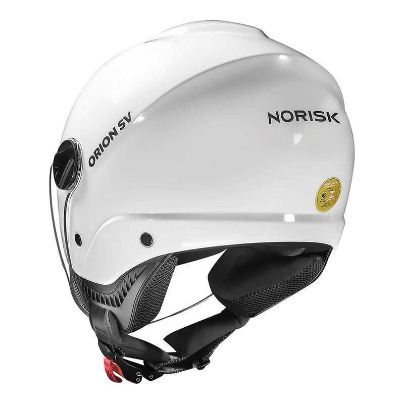 Capacete Norisk Orion SV Monocolor Branco com Óculos Internos e Design Aerodinâmico