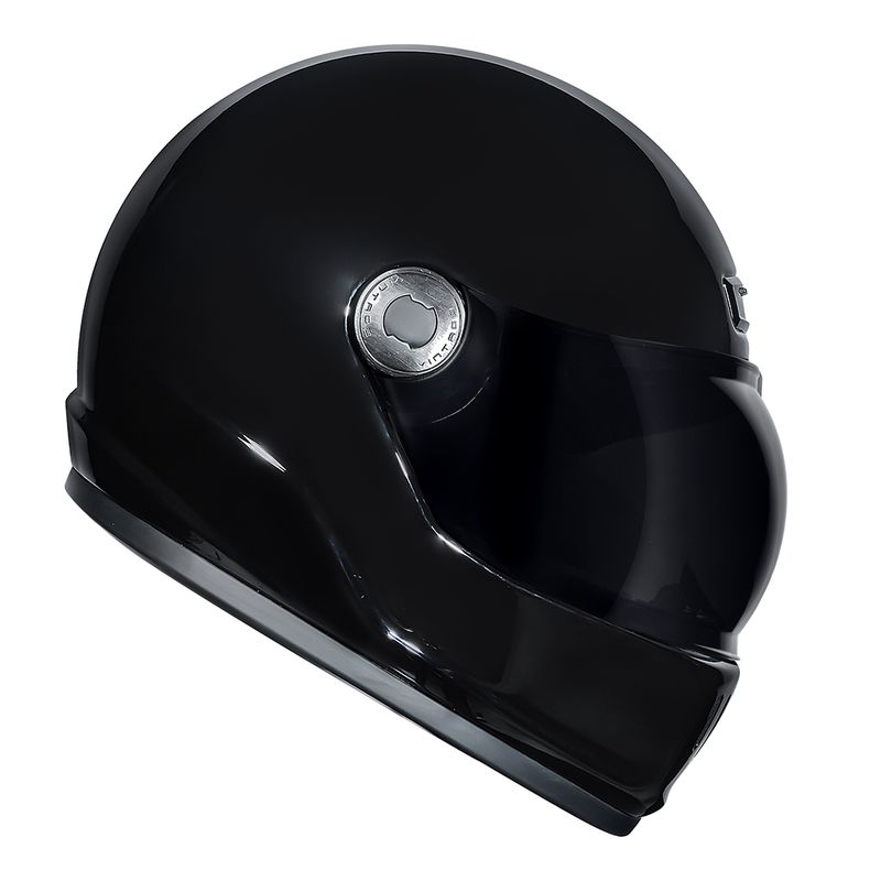 Capacete Norisk V8 Monocolor Preto Vintage Aberto Jet