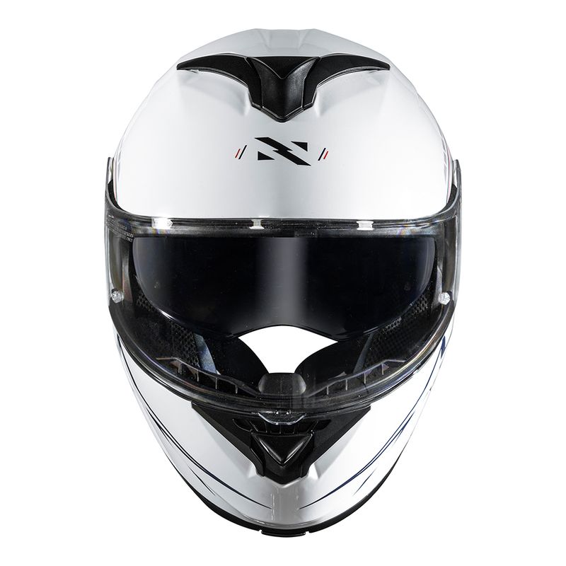 Capacete Norisk Force II Grand Prix USA Articulado Preto Branco Vermelho