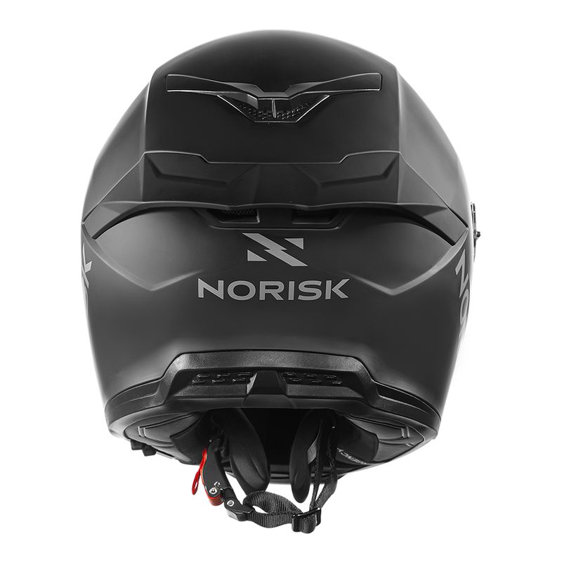 Capacete Norisk Rock Monocolor Preto Fosco Aberto Motociclista