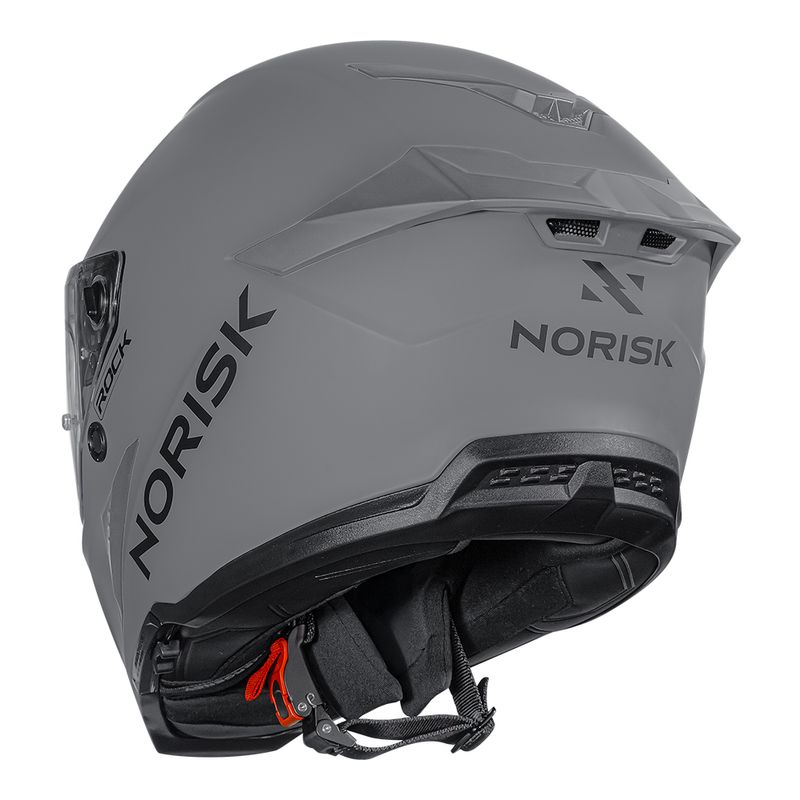 Capacete Norisk Rock Monocolor Nardo Cinza Aberto Motociclista