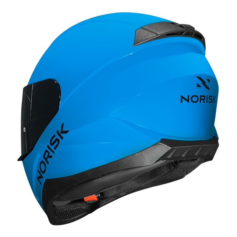 Capacete Norisk Razor Monocolor Azul Viseira Cristal Segurança