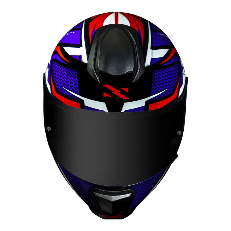 Capacete Norisk Razor Sharp Azul Viseira Cristal Segurança Motociclista