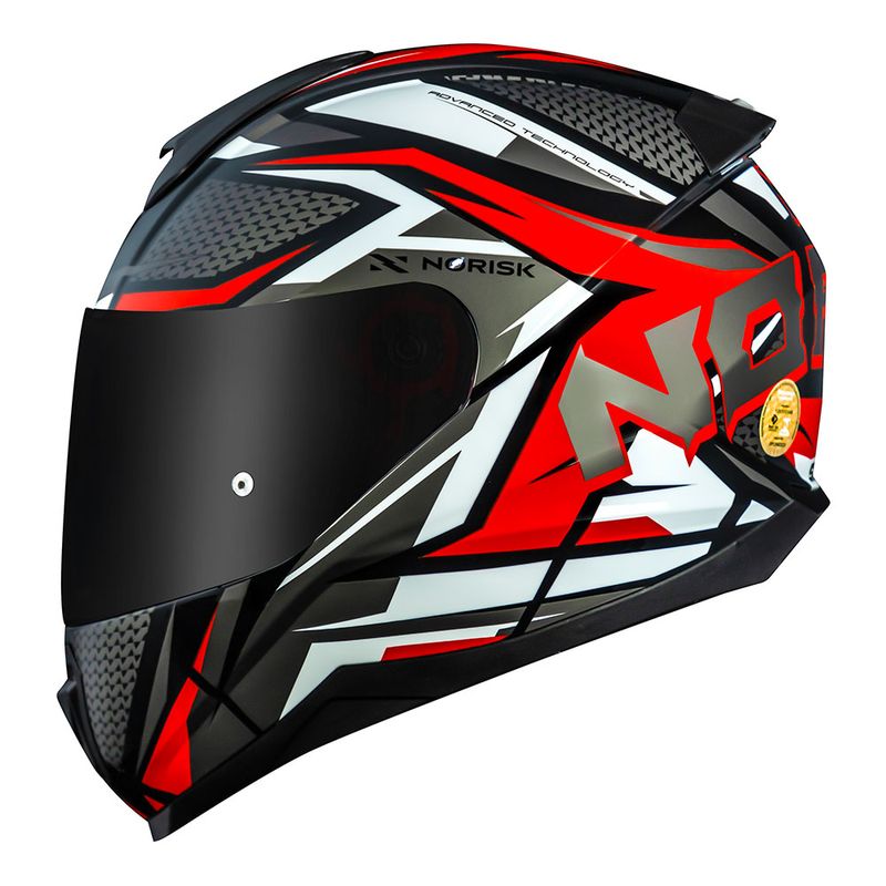 Capacete Norisk Razor Sharp Preto Fechado Proteção UV