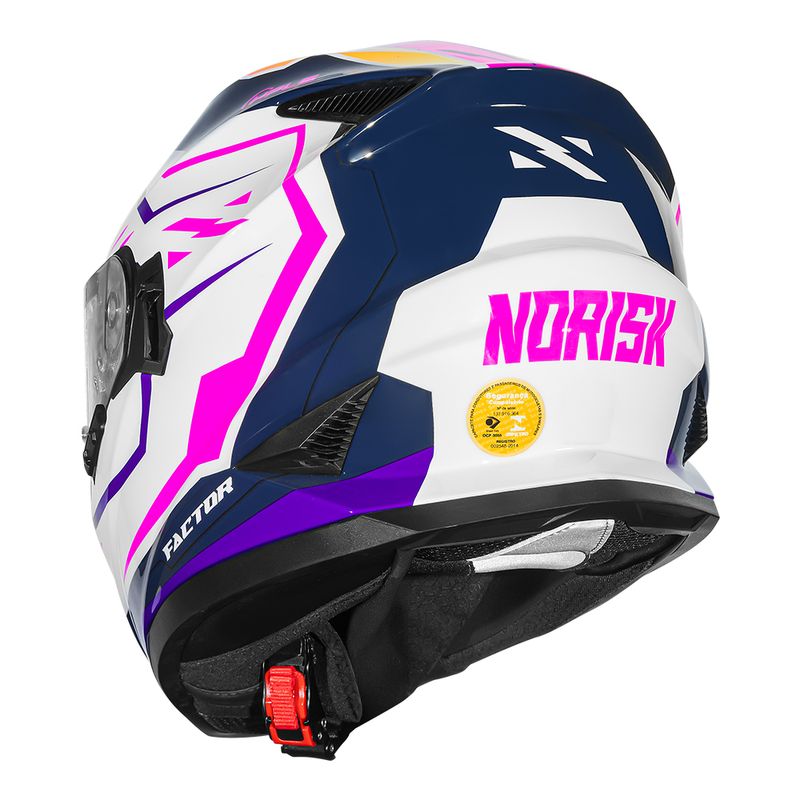 Capacete Norisk Soul II Factor Branco Fosco