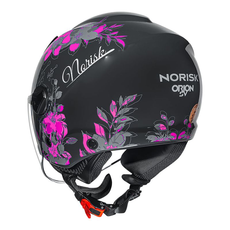 Capacete Norisk Orion SV Iris Cinza Aberto Com Óculos Internos
