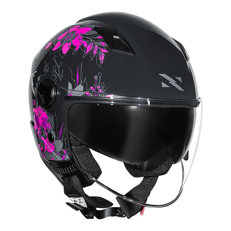 Capacete Norisk Orion SV Iris Cinza Aberto Com Óculos Internos