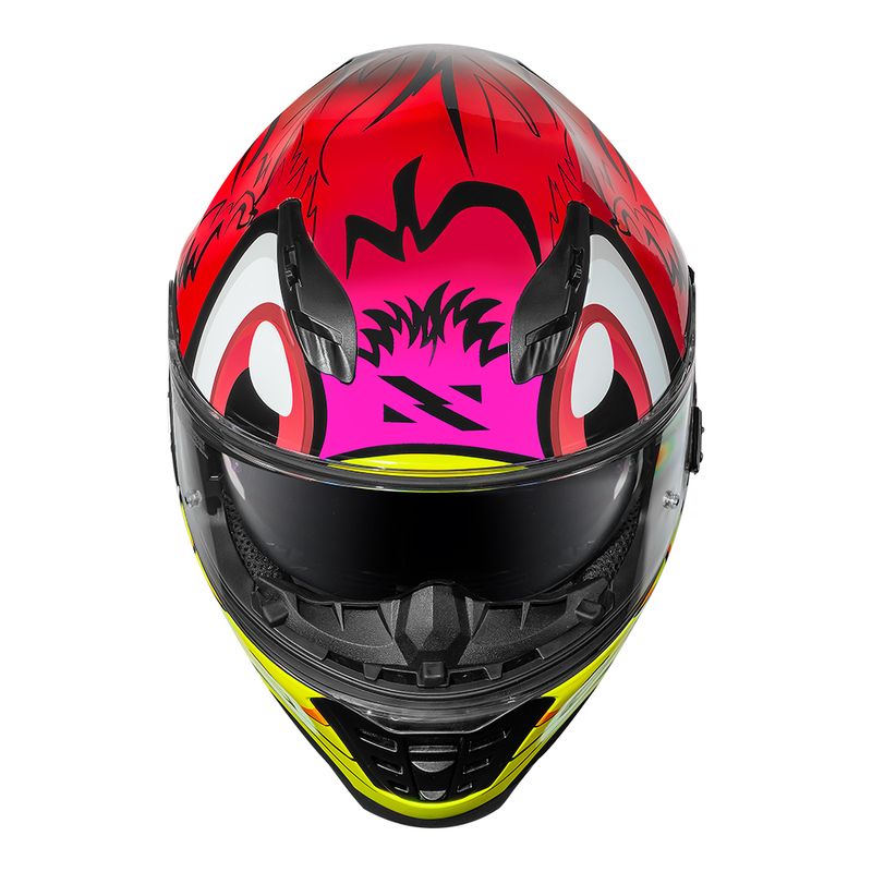 Capacete Norisk Soul II Loko Vermelho Grafismo Motociclista Aberto