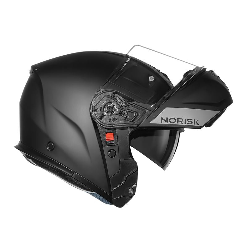 Capacete Norisk Vortex Monocolor Articulado Preto Fosco