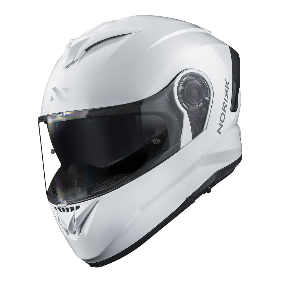 Capacete Norisk Force II Monocolor Branco 5 Estágios Micrométrico