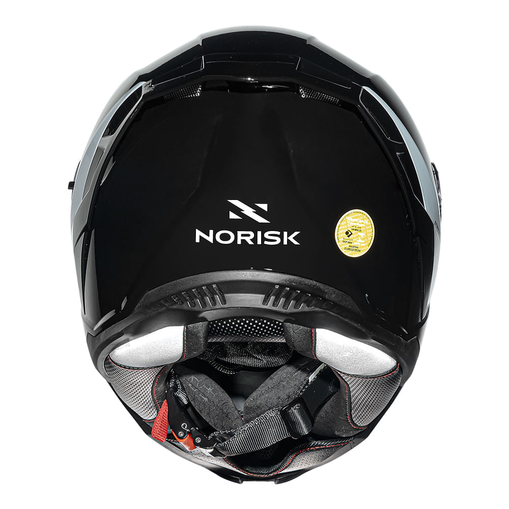 Capacete Norisk Strada II Monocolor Preto Fosco Aberto 4 Estágios