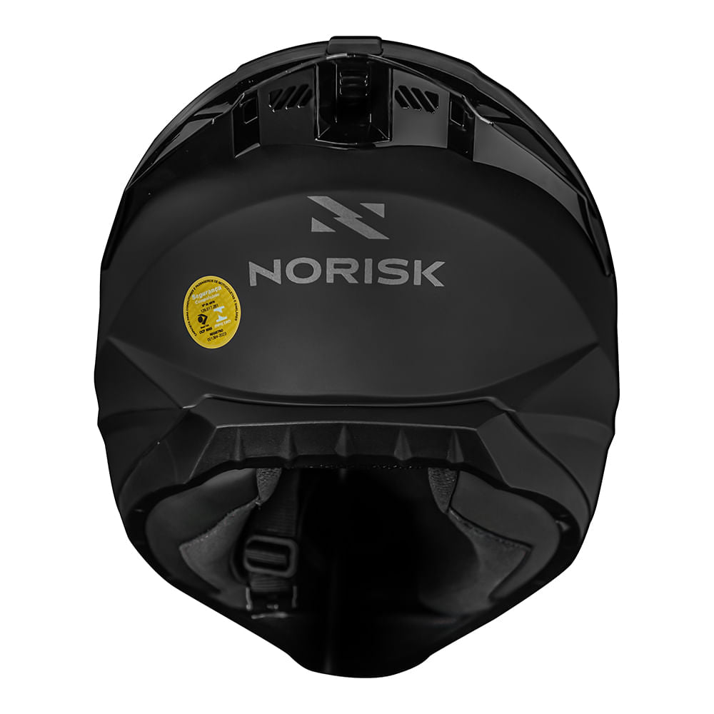 Capacete Norisk Razor Monocolor Fosco Black Edition Viseira Cristal e Fumê