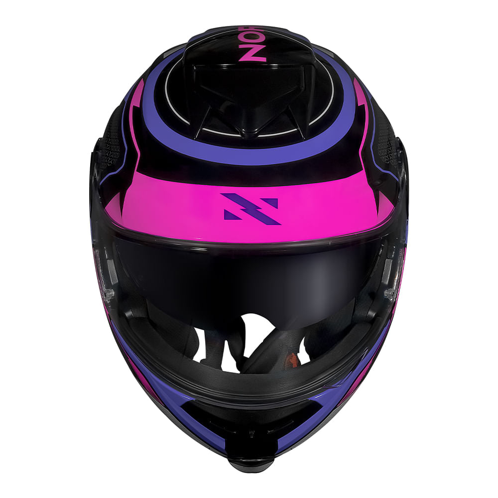 Capacete Norisk Route FF345 Speedmax Roxo Abertura Frontal Moto